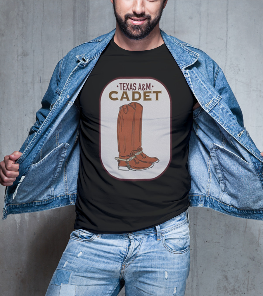Texas A&M Cadet Brown Boots Emblem T-Shirt