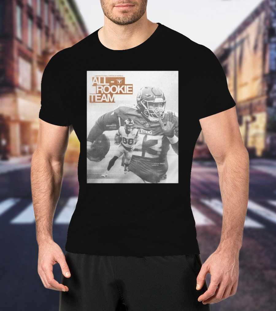 Texas Longhorns Football Jordan Whittington T’Vondre Sweat 2024 Pro Football Writers America All-Rookie Team T-Shirt