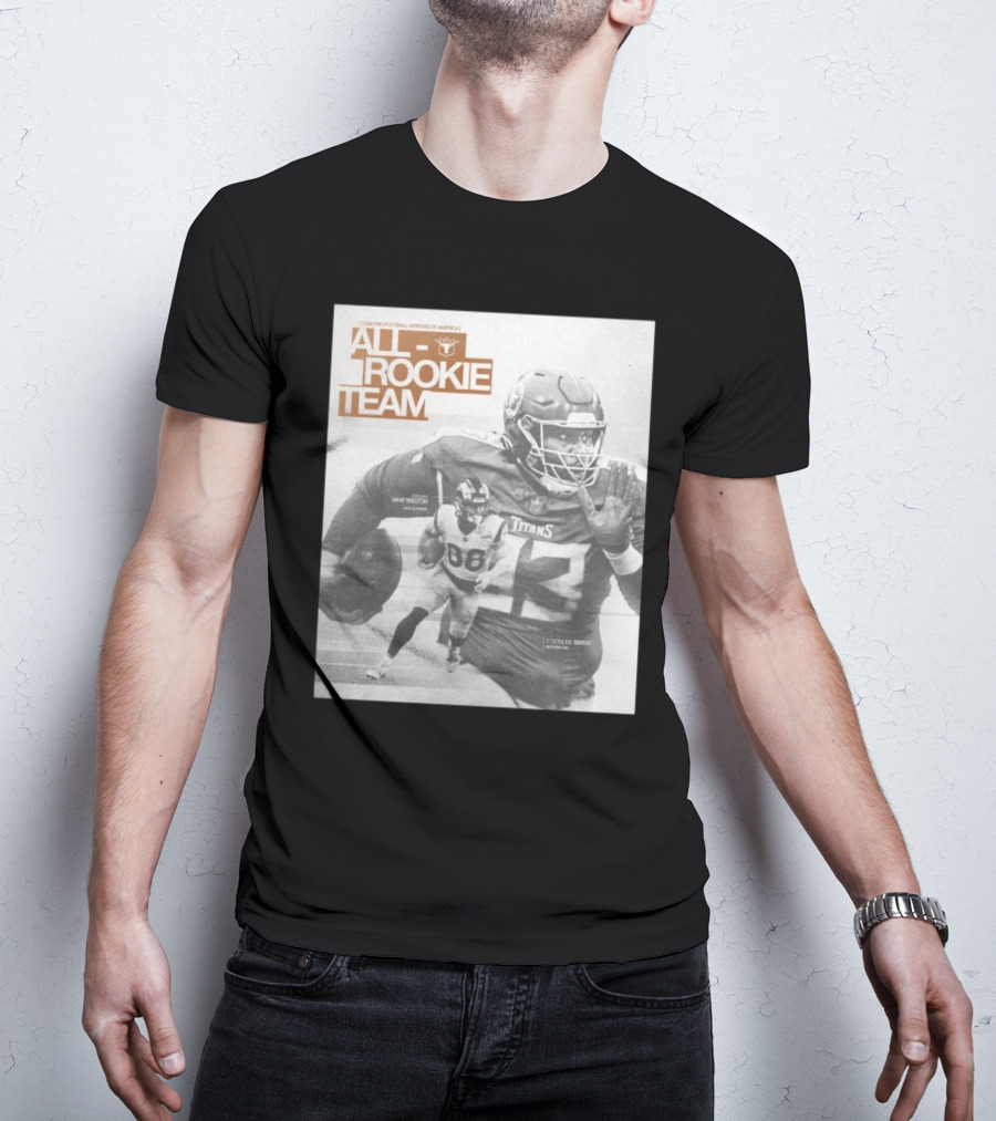Texas Longhorns Football Jordan Whittington T’Vondre Sweat 2024 Pro Football Writers America All-Rookie Team T-Shirt