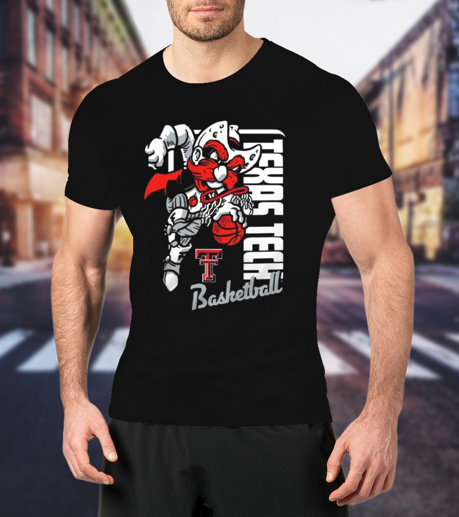 Texas Tech Red Raiders Basketball Mascot Dunk 2025 T-Shirt
