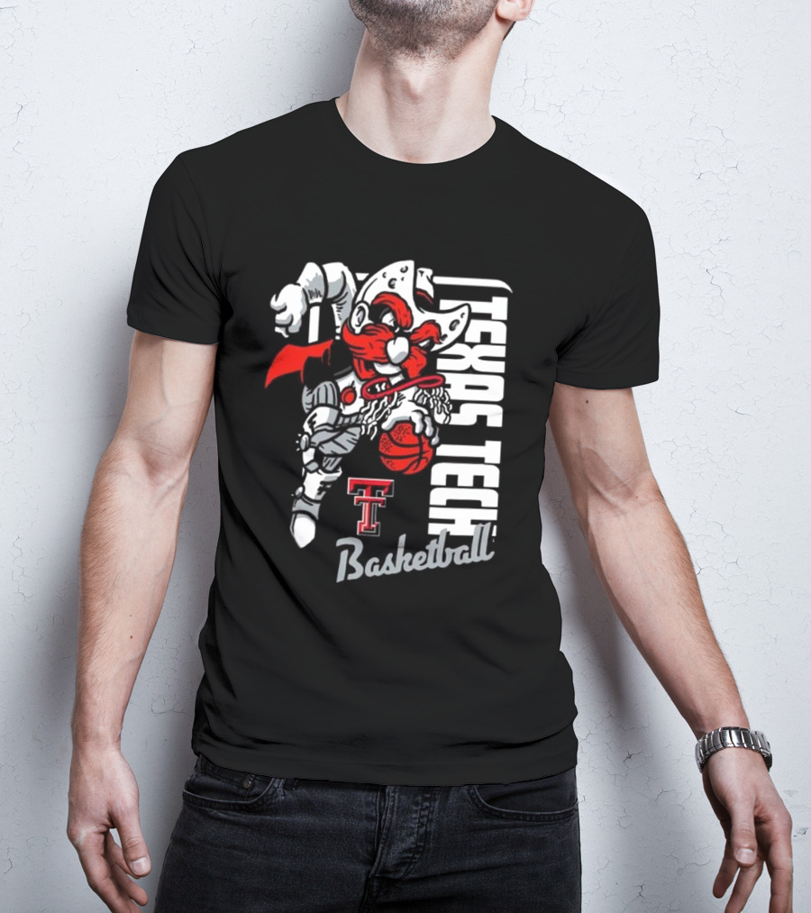 Texas Tech Red Raiders Basketball Mascot Dunk 2025 T-Shirt
