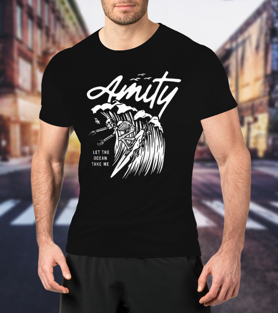 Amity Let The Ocean Take Me Surfin Skelly T-Shirt