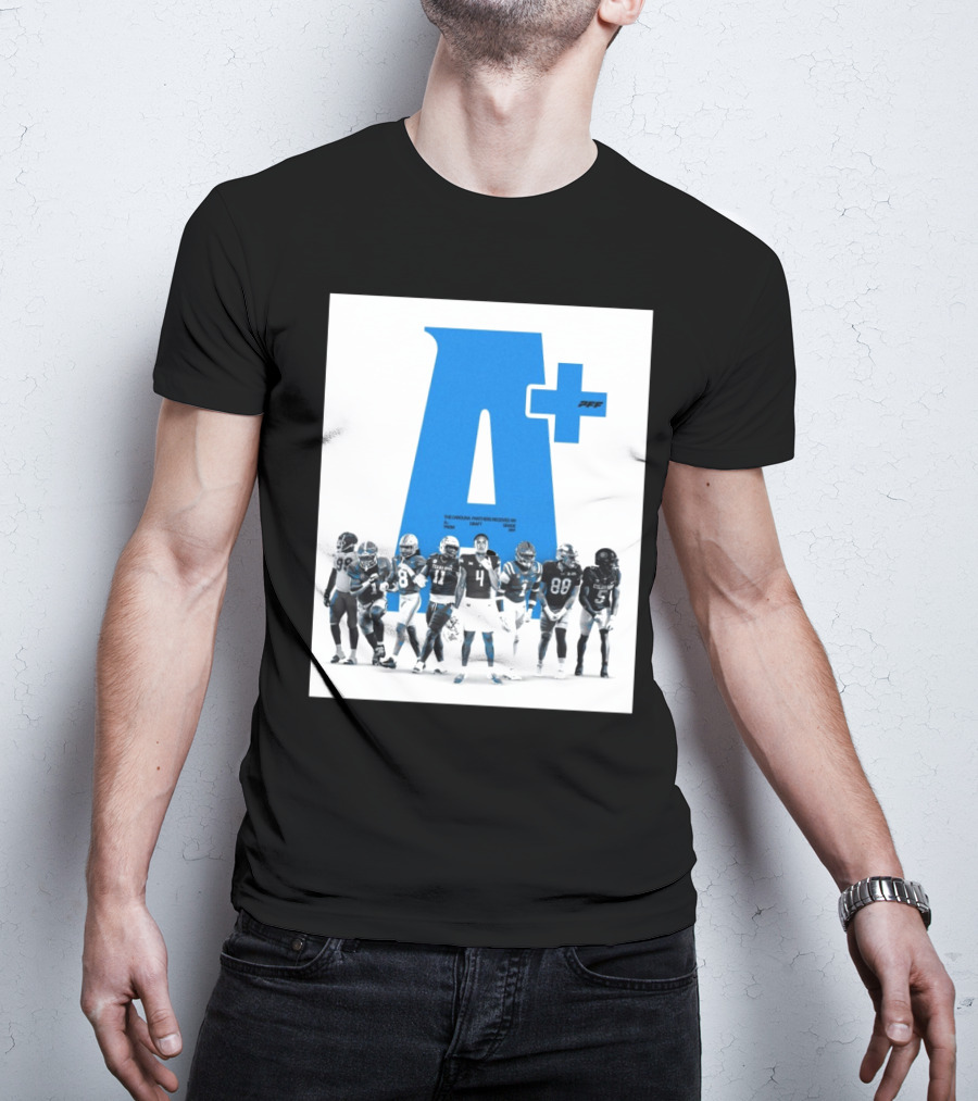 The Carolina Panthers A+ Draft Grade PFF Cam Jackson Lathan Ransom T-Shirt