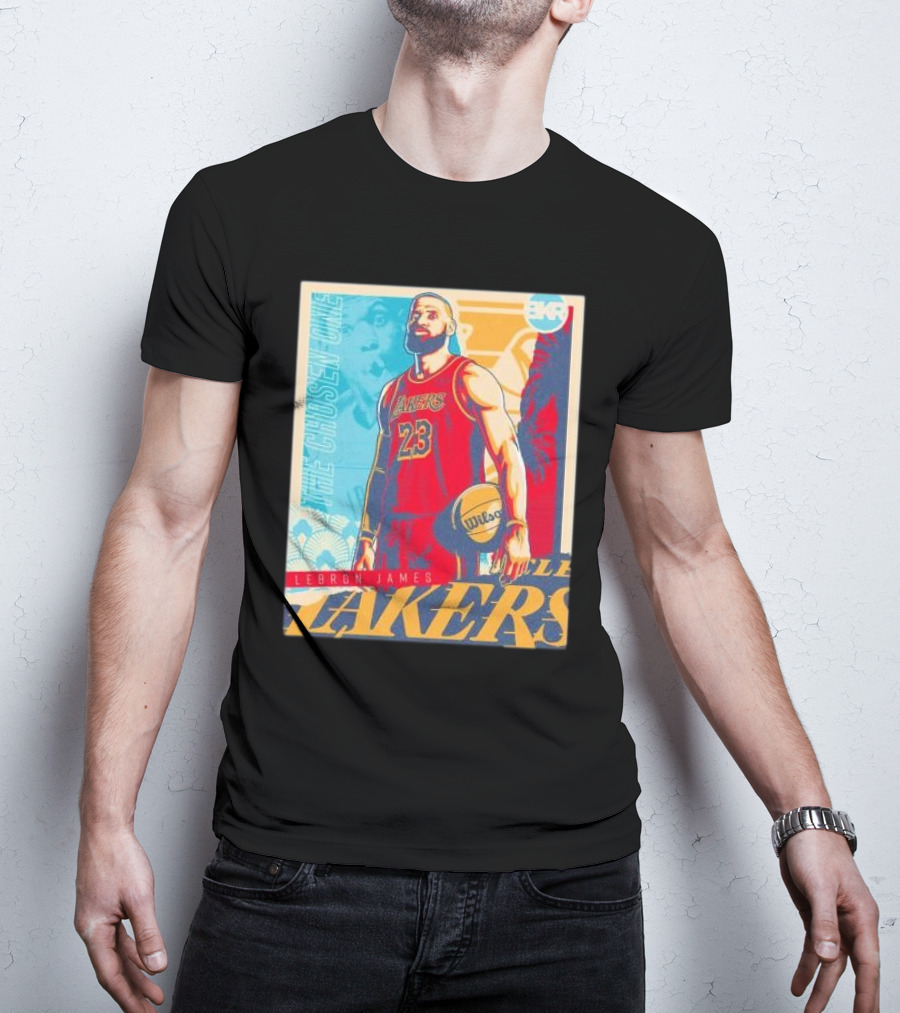 The Chosen One LeBron James Lakers Basketball Artwork Iconic 23 Los Angeles Lakers T-Shirt
