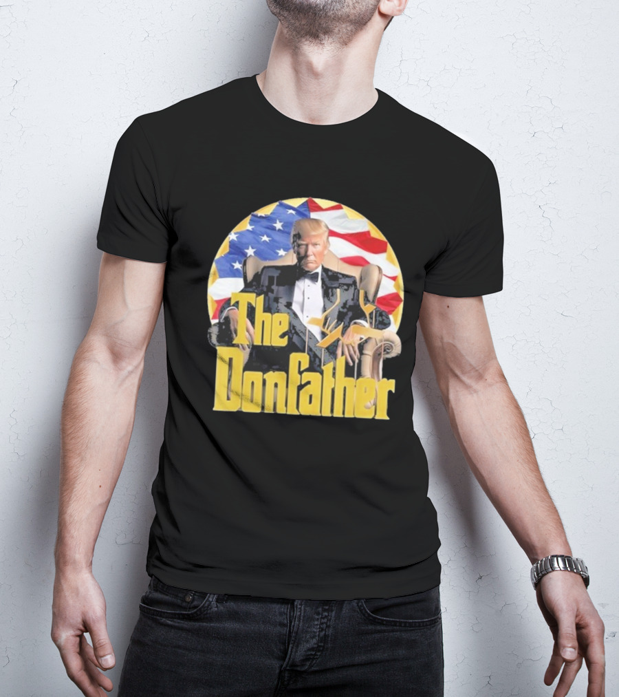 The Donfather Trump American Flag Tuxedo T-Shirt