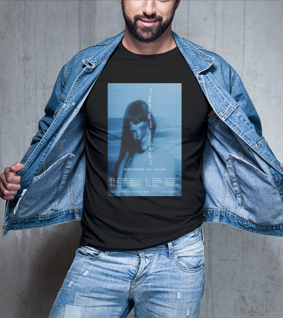 The Marías Spring Tour 2025 Shows And Festivals March April With Girl Ultra Iván C. Bakmas T-Shirt