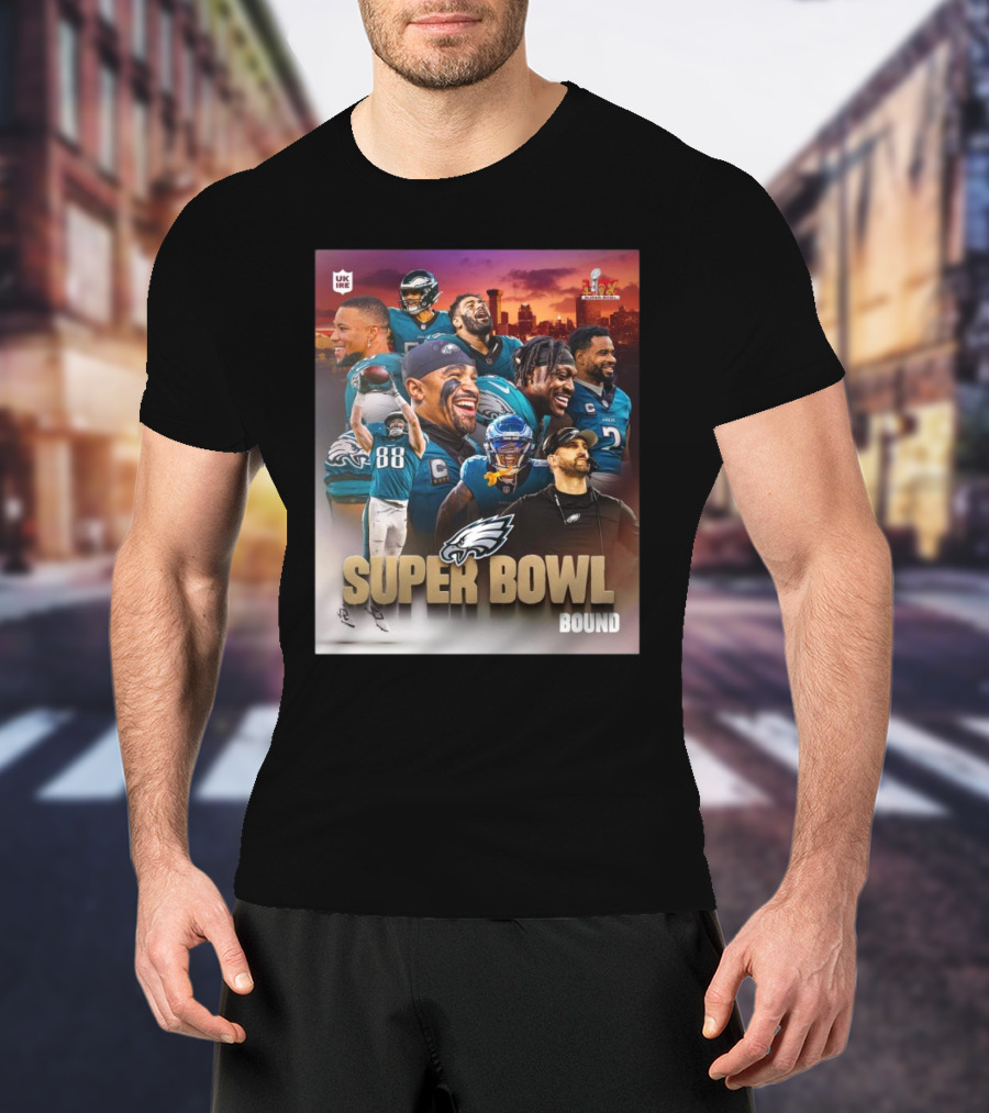 Philadelphia Eagles Super Bowl Bound LIX NFL UK IRE T-Shirt