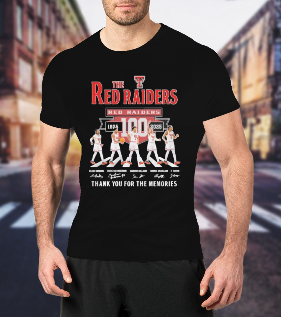 The Red Raiders Abbey Road 100 Years 1925 2025 Thank You For The Memories T-Shirt