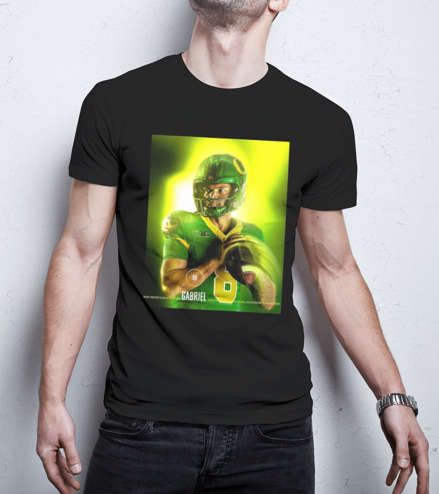 2025 Reese's Senior Bowl Oregon Ducks Football Dillon Gabriel QB 18 T-Shirt