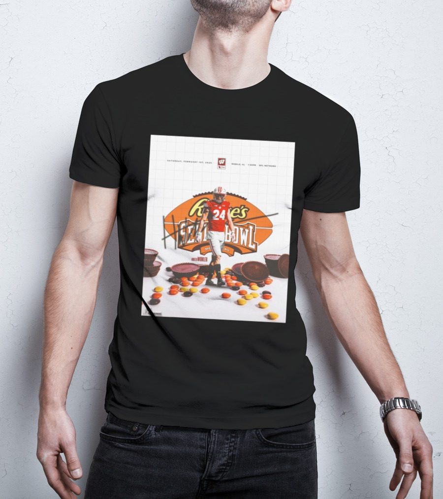 Hunter Wohler Wisconsin Badgers Reese's Senior Bowl February 1st 2025 Mobile AL Football Event T-Shirt