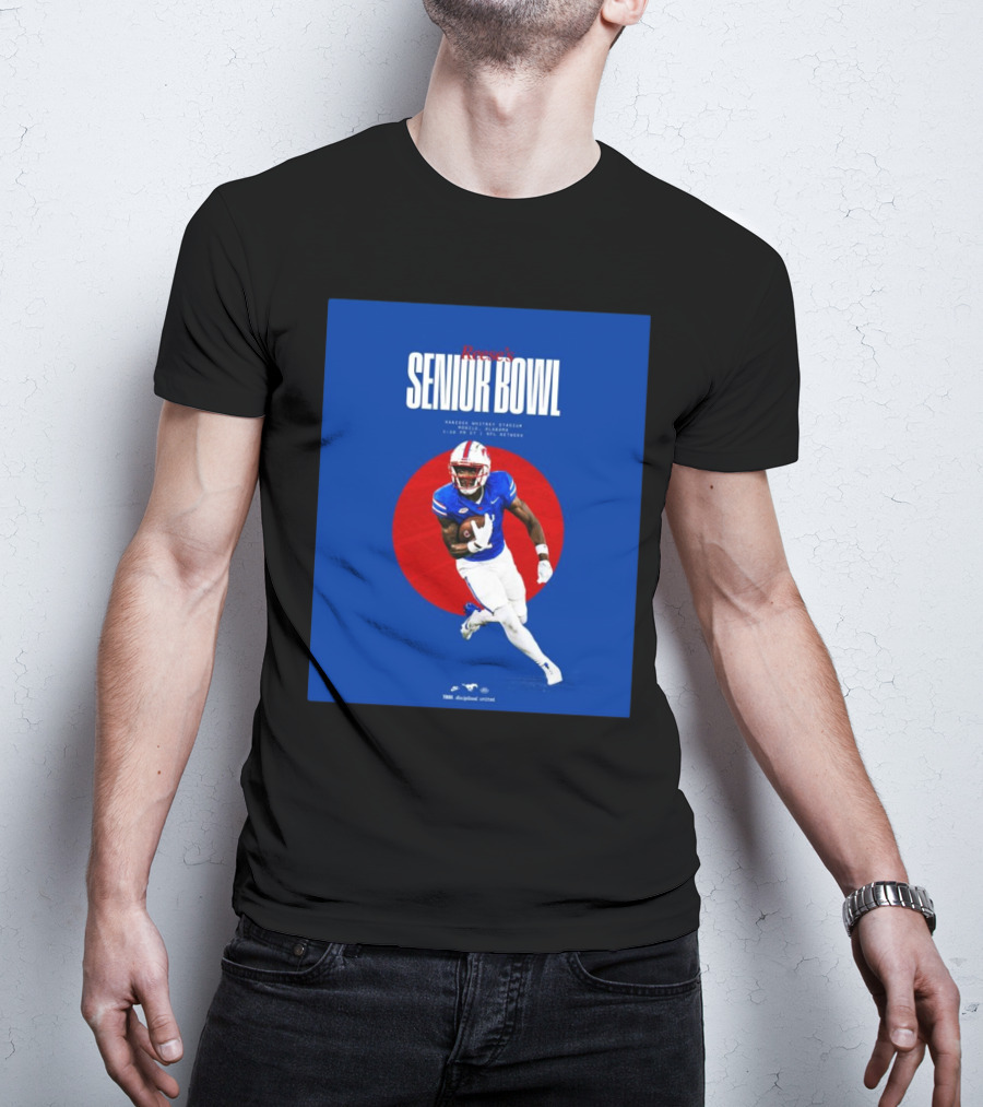 Reese's Senior Bowl Hancock Whitney Stadium Mobile Alabama Brashard Smith SMU Football 2025 T-Shirt