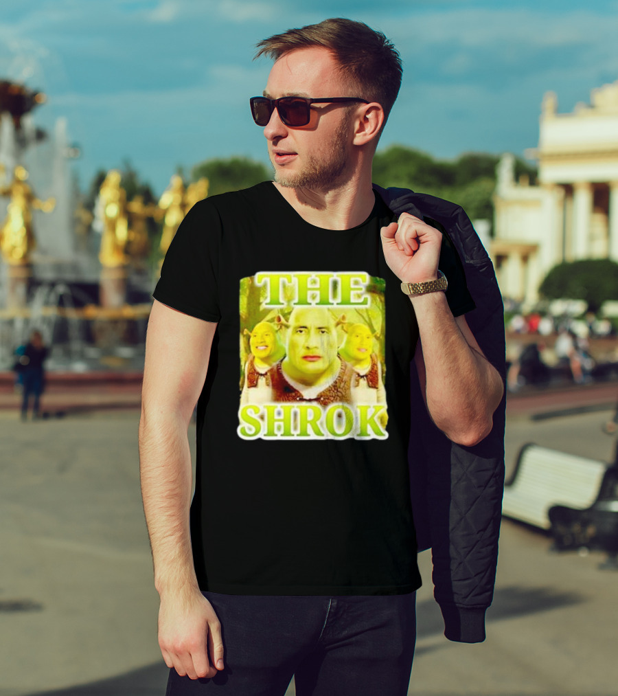 Shrek And The Rock Mashup - The Shrok Face Blend T-Shirt