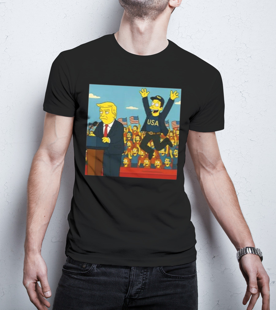 The Simpsons Make America Great Again 2025 USA Crowd Scene T-Shirt
