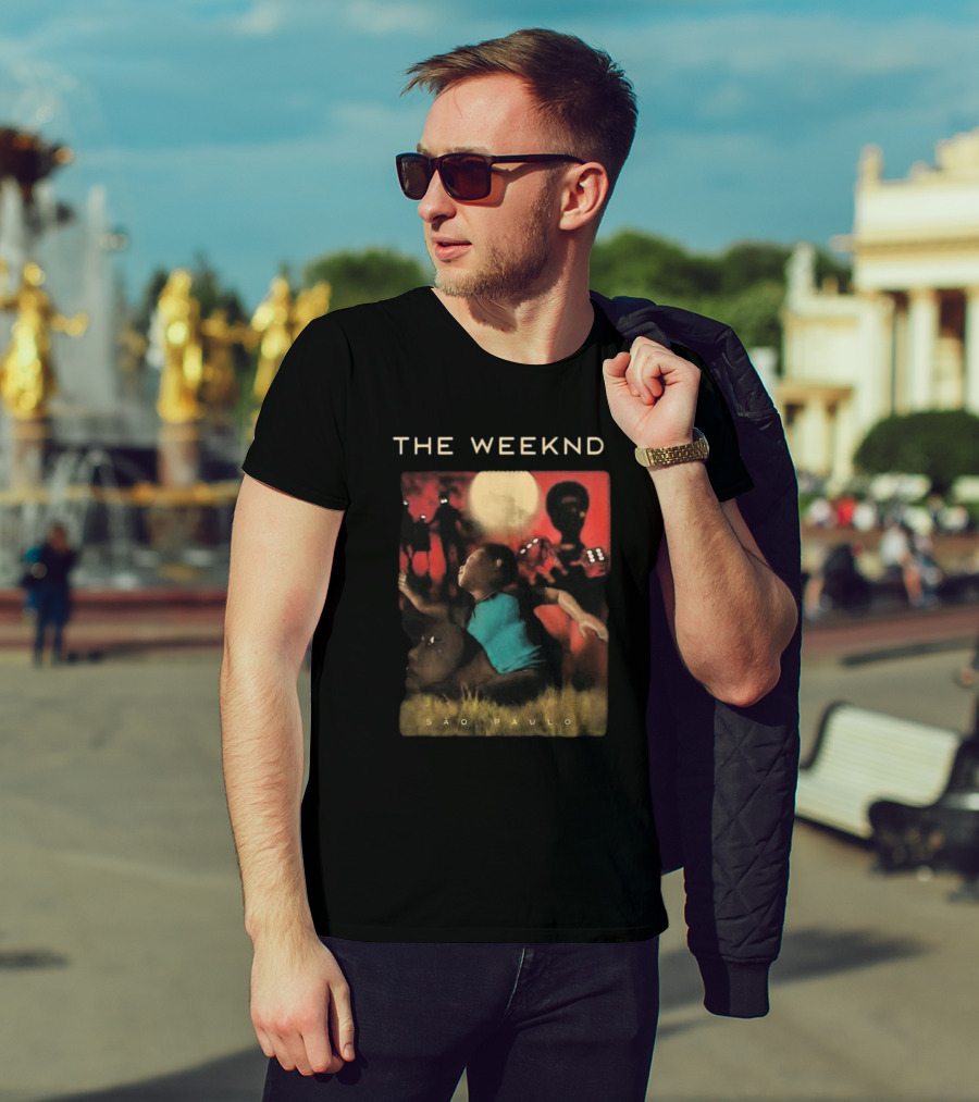 The Weeknd São Paulo Moonlit Shadow Scene T-Shirt