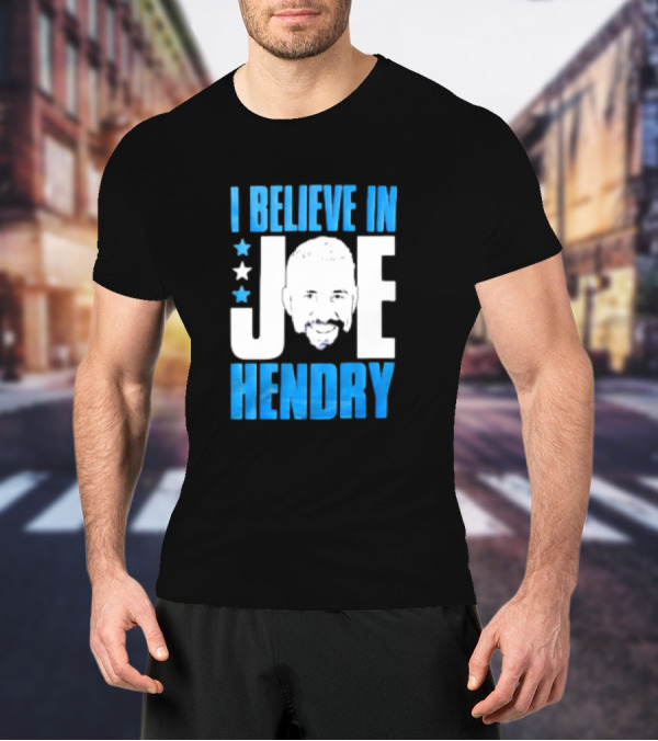 TNA I Believe In Joe Hendry Blue Text And Stars T-Shirt