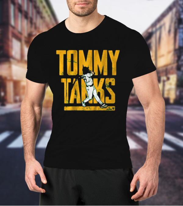 Tommy Tanks Baseball Player Silhouette T-Shirt