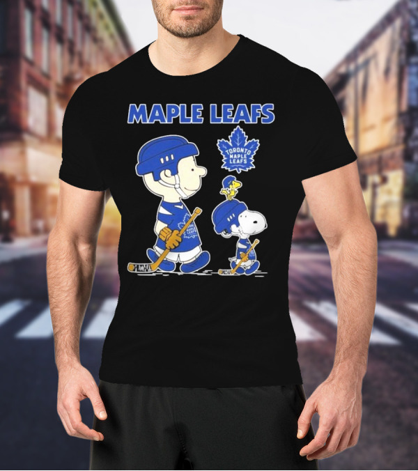Toronto Maple Leafs Peanuts Snoopy Hockey 2025 Charlie Brown Woodstock T-Shirt