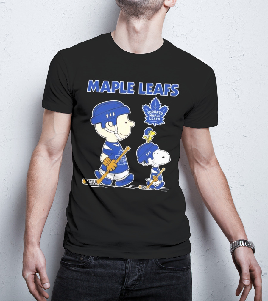 Toronto Maple Leafs Peanuts Snoopy Hockey 2025 Charlie Brown Woodstock T-Shirt