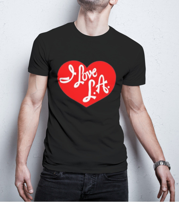 Tourist I Love LA Red Heart Icon T-Shirt