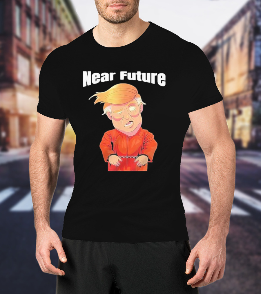 Trump Near Future Lock Him Up Orange Prison Jumpsuit T-Shirt