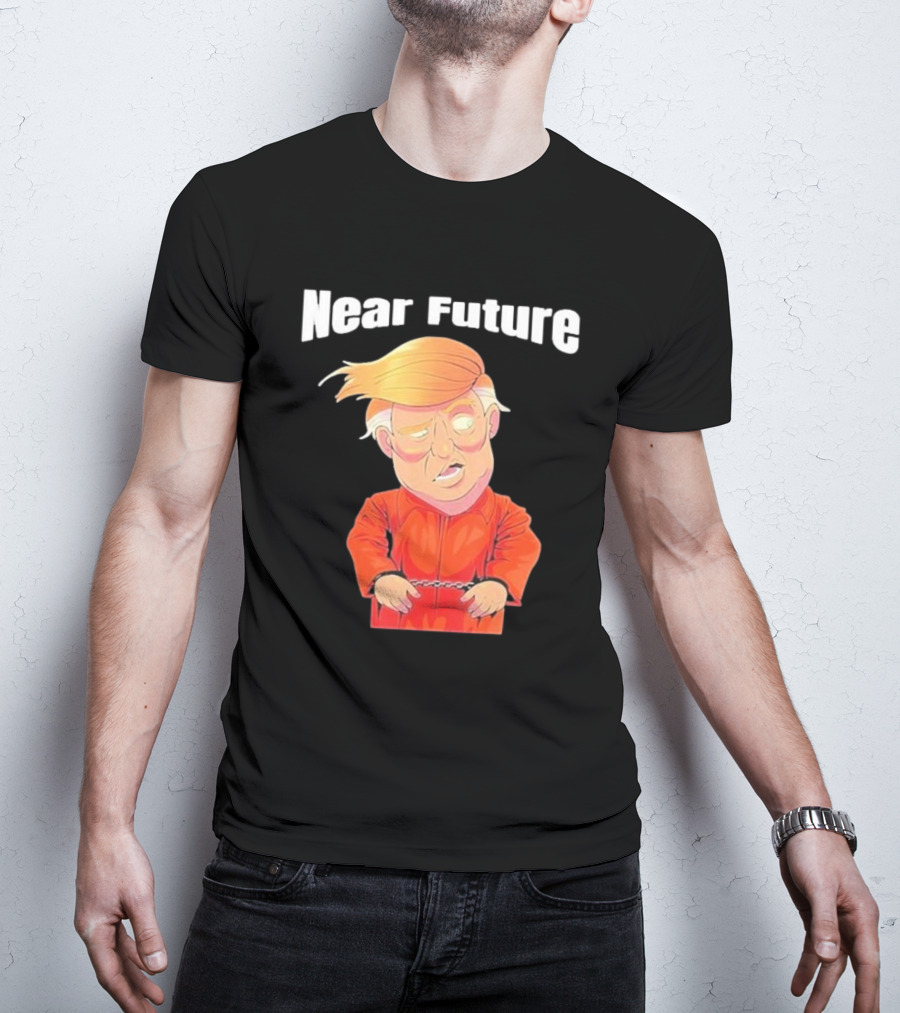 Trump Near Future Lock Him Up Orange Prison Jumpsuit T-Shirt