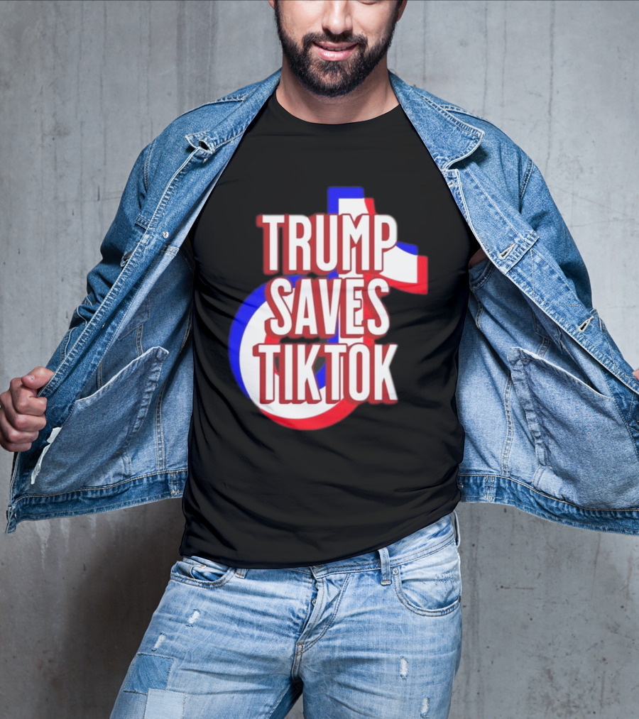 Trump Saves TikTok Captain America Shield Style T-Shirt