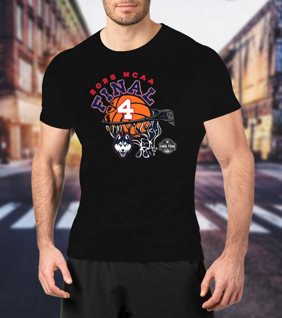UConn Huskies 2025 NCAA Final Four March Madness Basketball Tournament T-Shirt