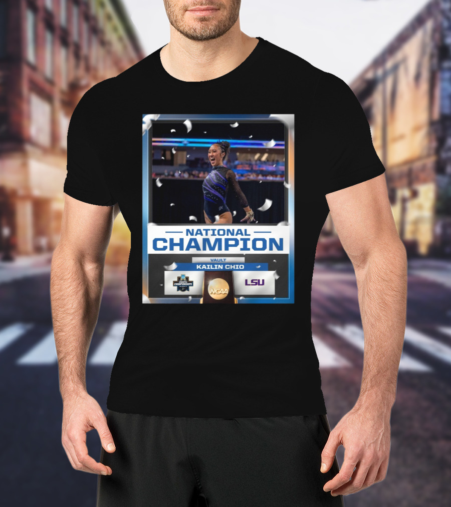 LSU Tigers Gymnastics Vault National Champion Kailin Chio NCAA Championships T-Shirt