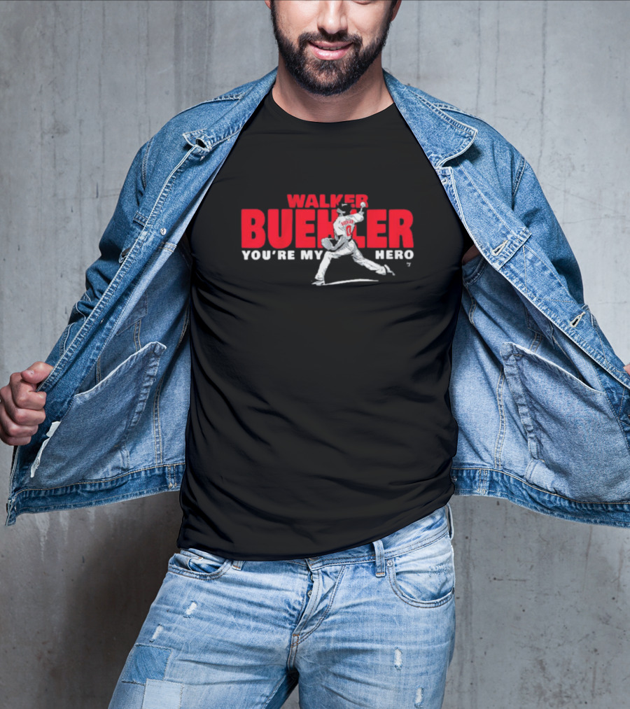 Walker Buehler You’re My Hero Baseball Pitcher Illustration T-Shirt