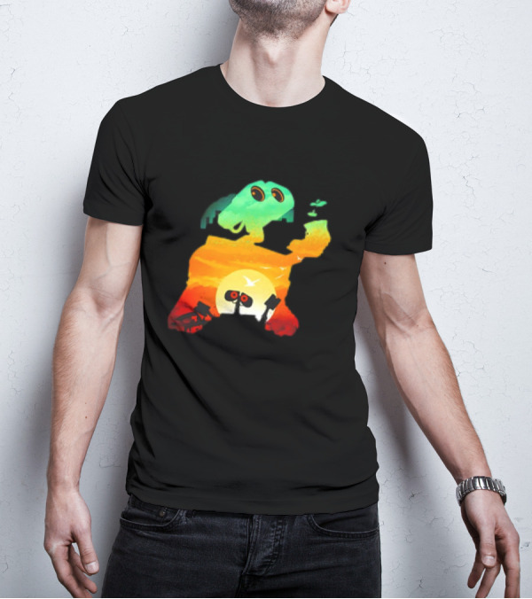 Wall-E Cosmic Recycler Sunset Silhouette T-Shirt