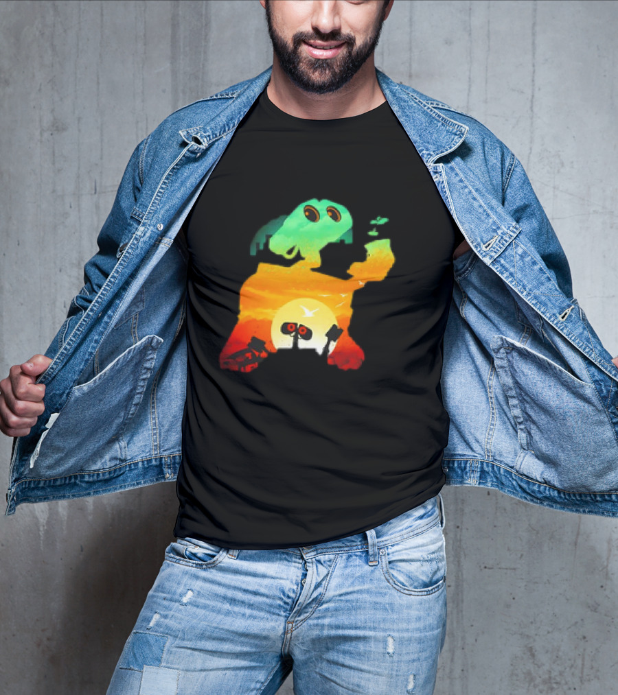Wall-E Cosmic Recycler Sunset Silhouette T-Shirt