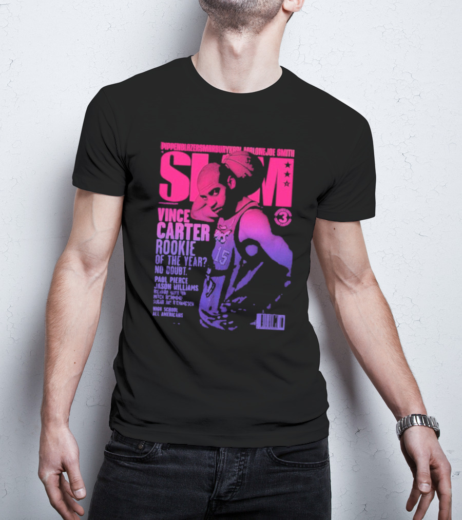 Vince Carter Toronto Rookie Of The Year 1999 SLAM 15 Gradient T-Shirt