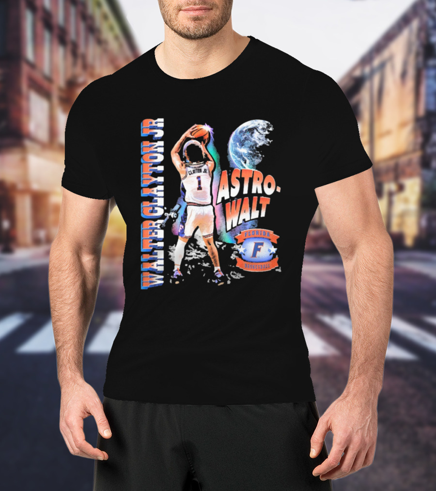 Walter Clayton Jr. Astro-Walt Florida Gator Basketball T-Shirt
