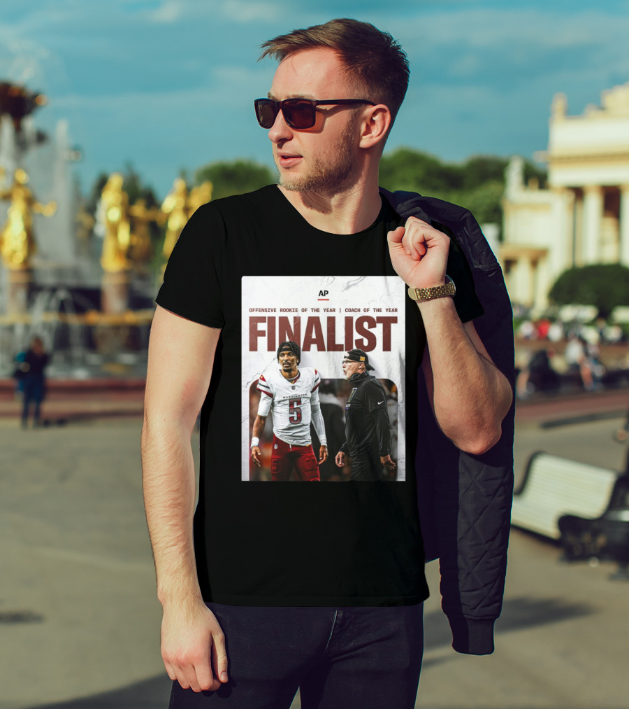 Washington Commanders Jayden Daniels Offensive Rookie And Dan Quinn Coach Finalist T-Shirt
