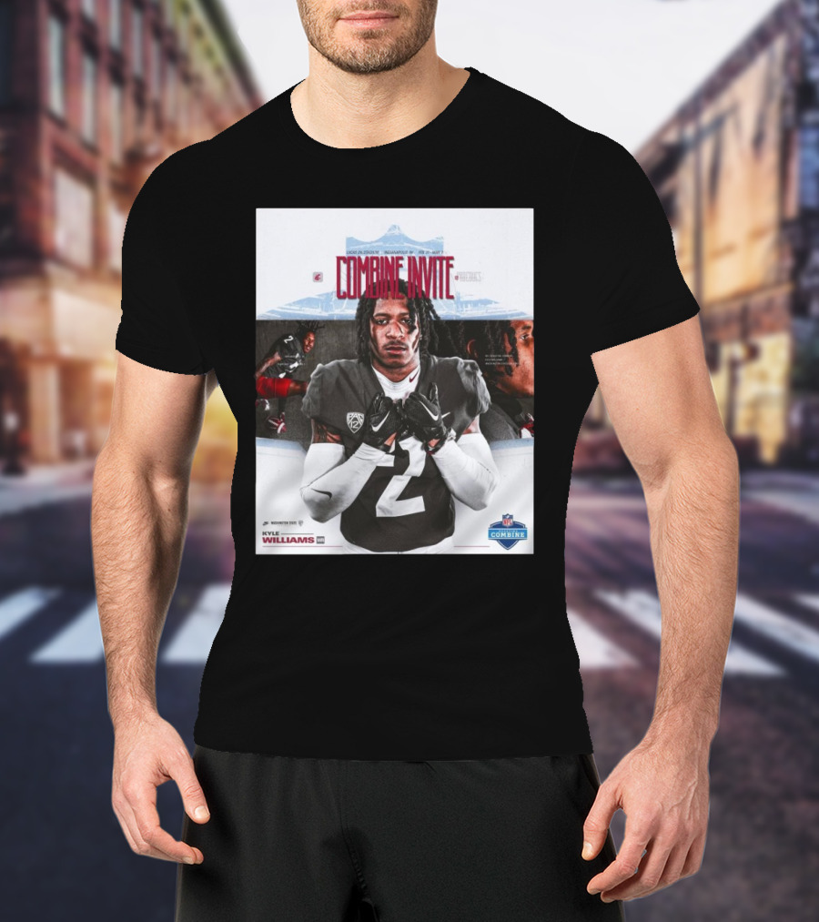 Lucas Oil Stadium NFL Combine Invite Kyle Williams Washington State Cougars Indianapolis 2025 T-Shirt