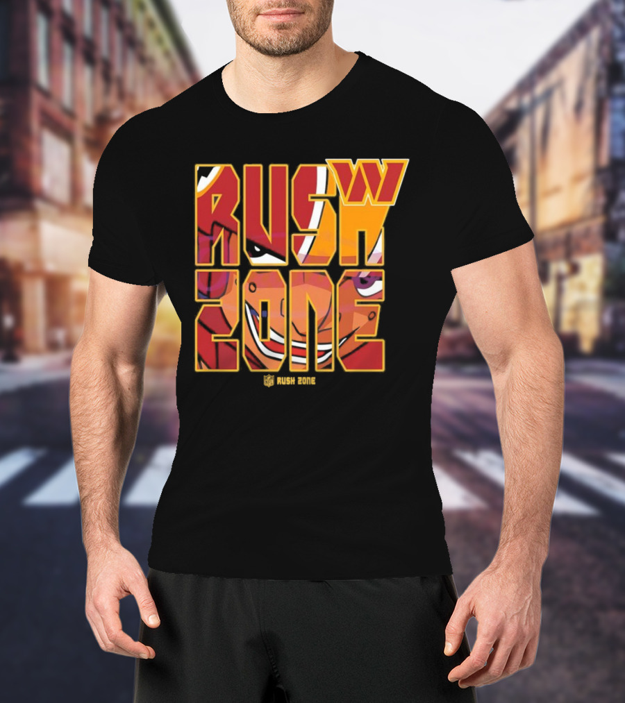 Washington Commanders NFL Rush Zone Cartoon Football T-Shirt