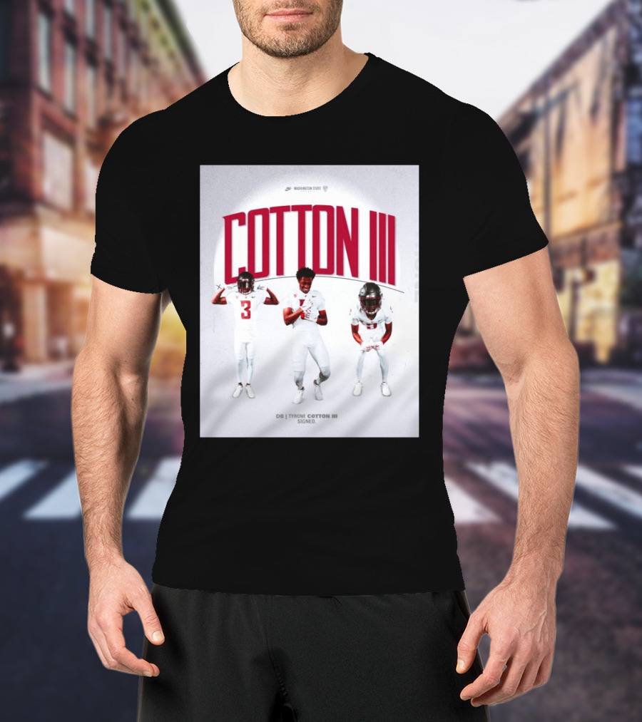 Washington State Cougars Football Tyrone Cotton III Welcome To The Palouse T-Shirt