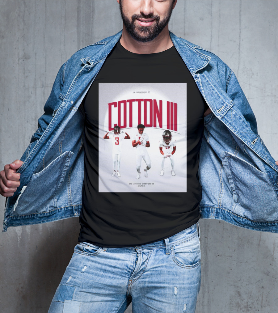 Washington State Cougars Football Tyrone Cotton III Welcome To The Palouse T-Shirt