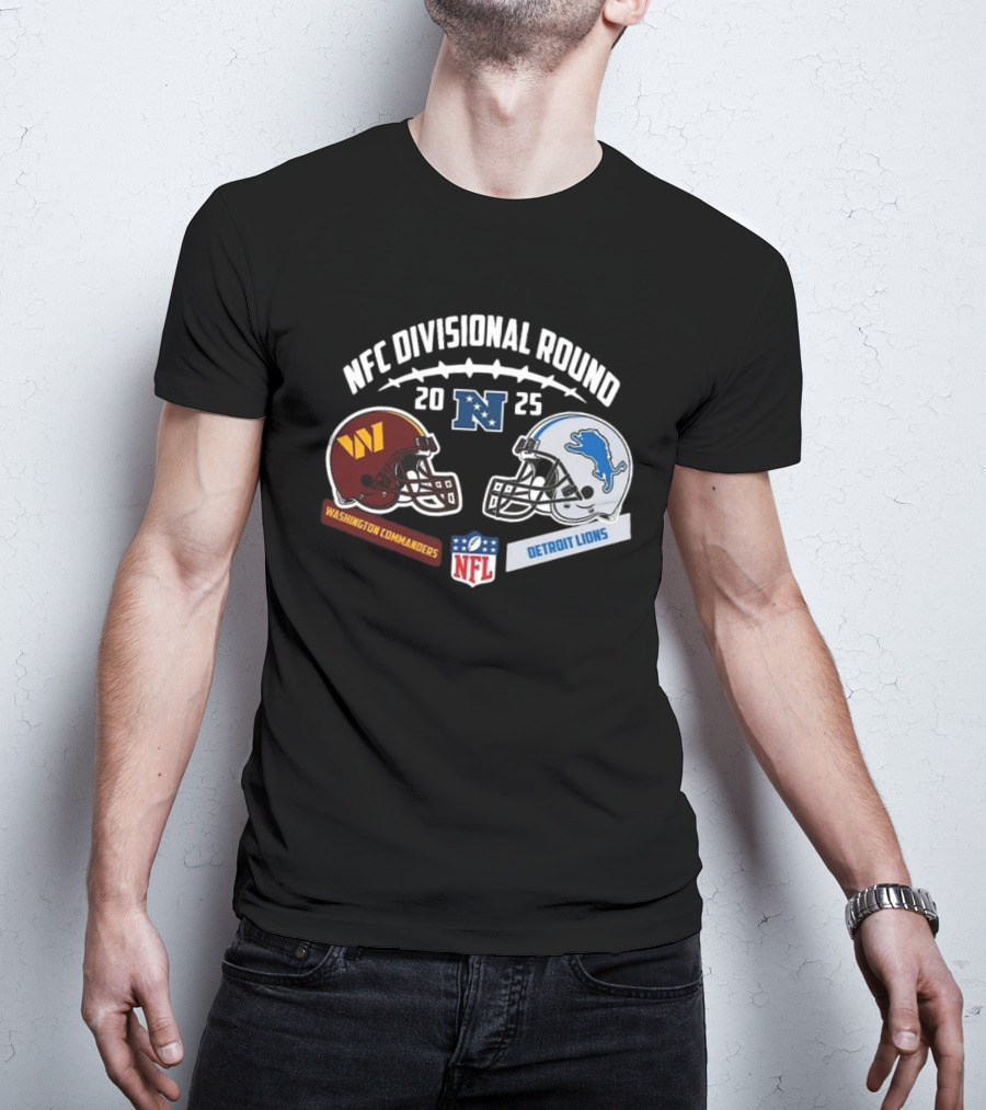 NFC Divisional Round 2024 Washington Commanders Vs Detroit Lions NFL Playoffs T-Shirt