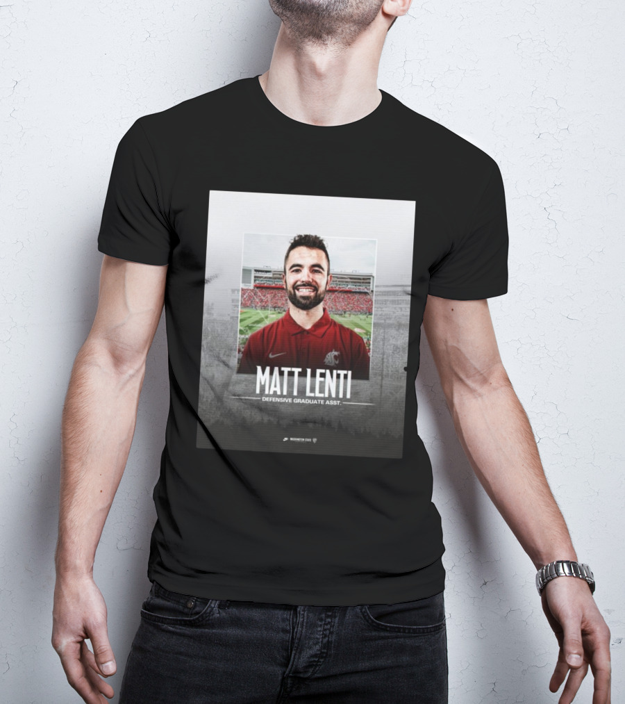 Matt Lenti Defensive Graduate Asst Washington State Cougars Palouse Football T-Shirt