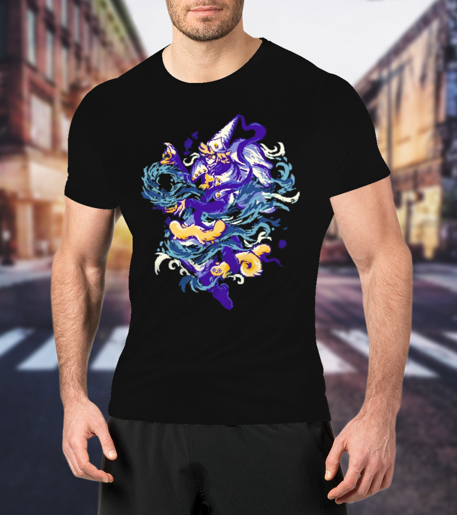 Water Witch Purple Fish Mystic Waves T-Shirt
