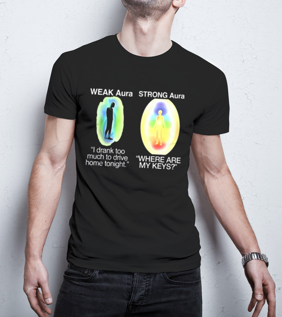 Weak Aura I Drank Too Much To Drive Home Strong Aura Where Are My Keys T-Shirt
