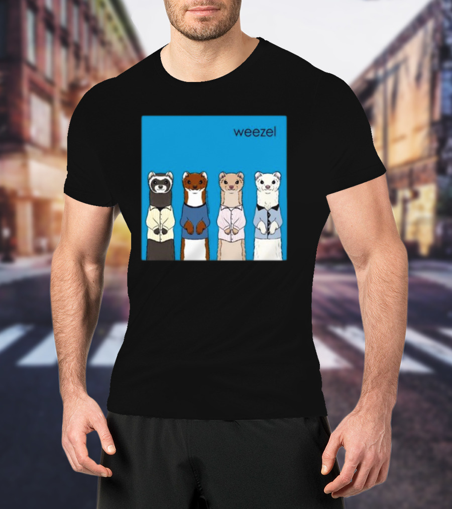 Weezel Weasel In Colorful Outfits Quartet T-Shirt