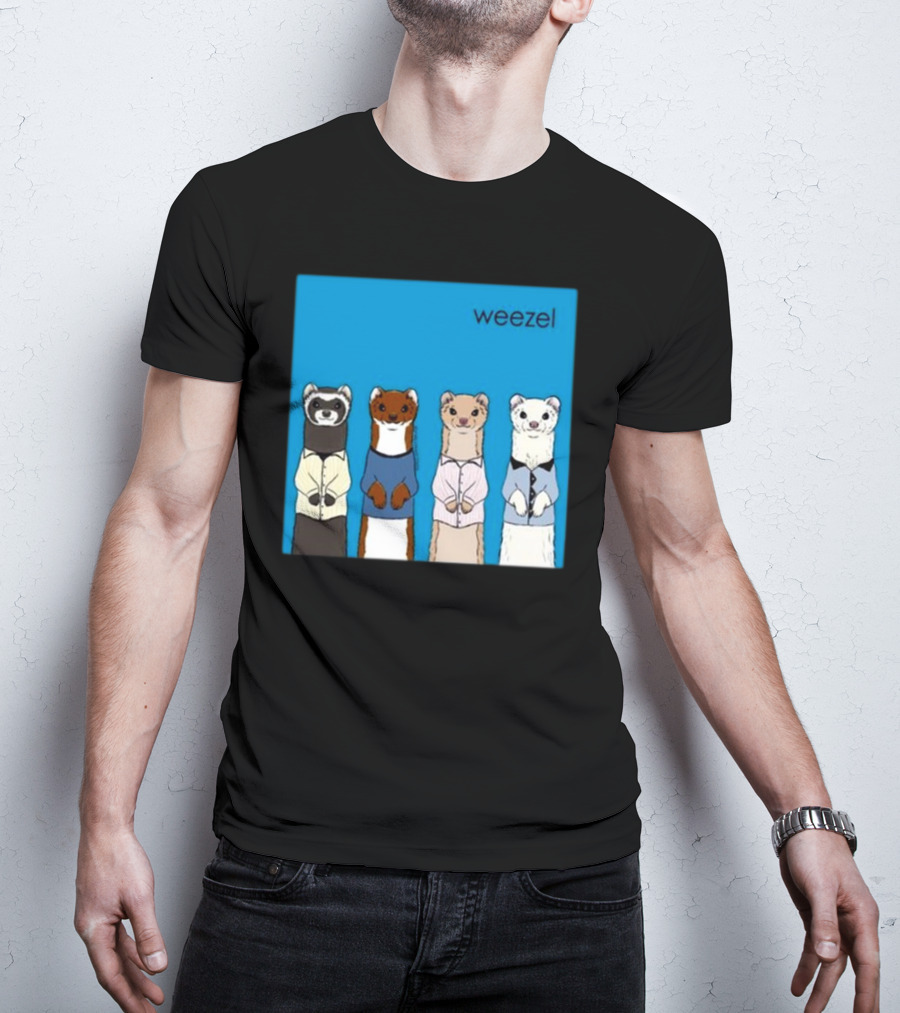Weezel Weasel In Colorful Outfits Quartet T-Shirt