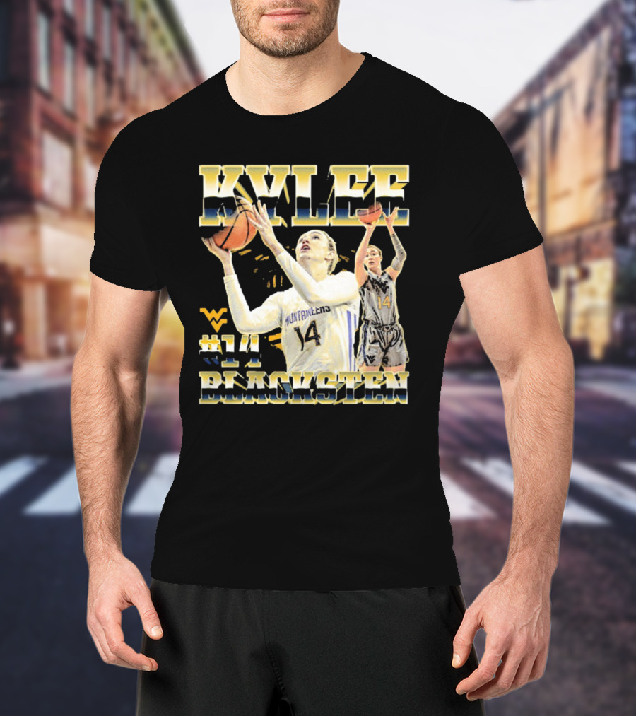 West Virginia Mountaineers Basketball Kylee Blacksten #14 T-Shirt