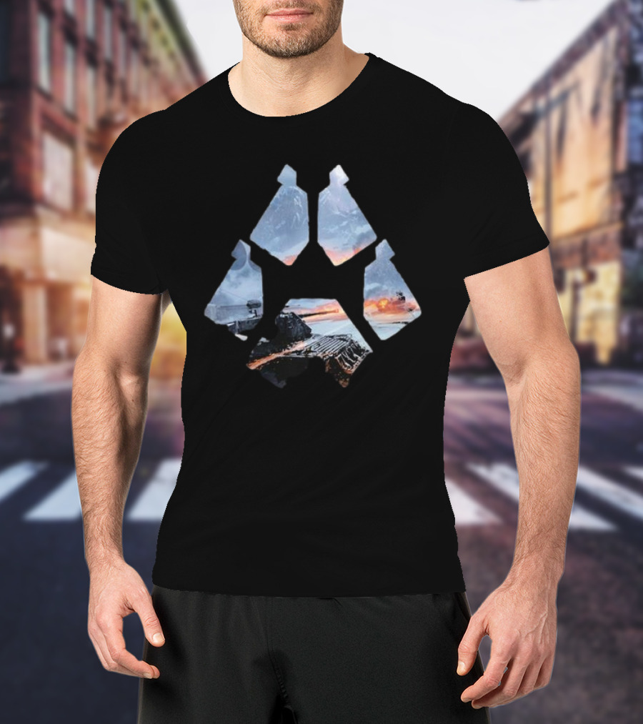 Wot Steel Hunter Winter Landscape Battle Icon T-Shirt