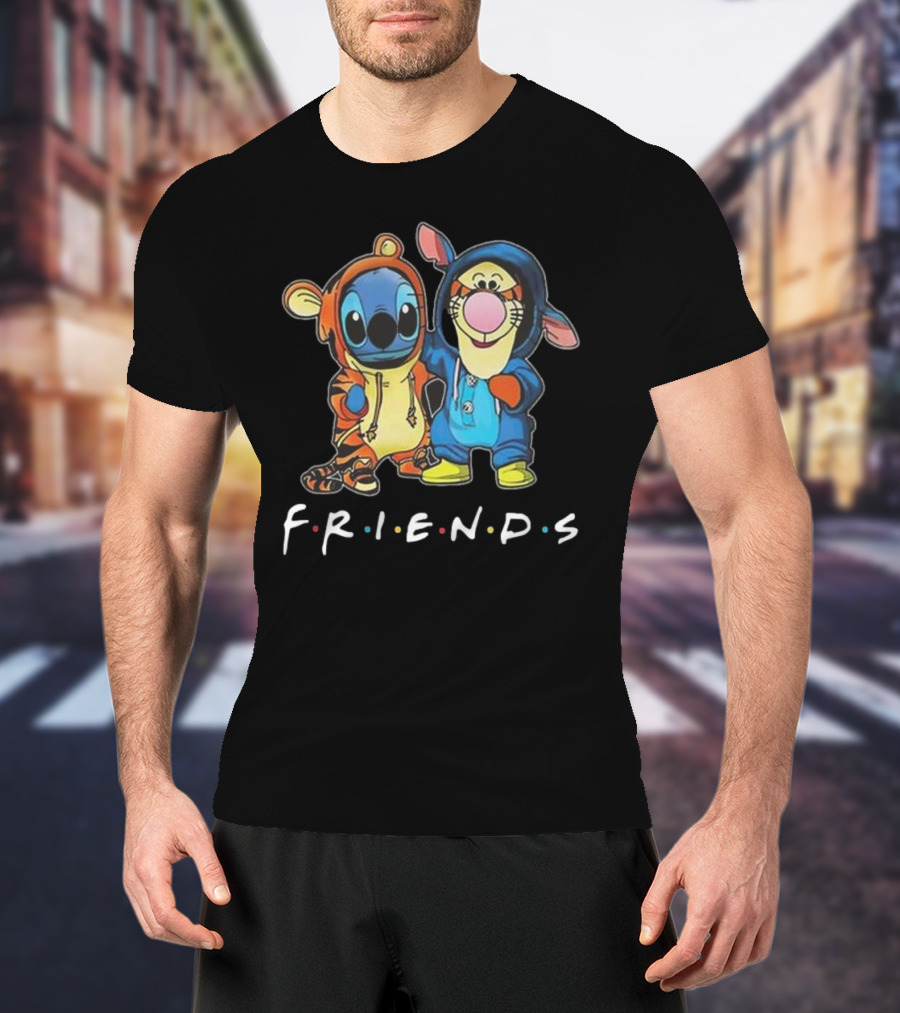 Winnie The Pooh Tigger And Stitch Friends Disney Collaboration T-Shirt