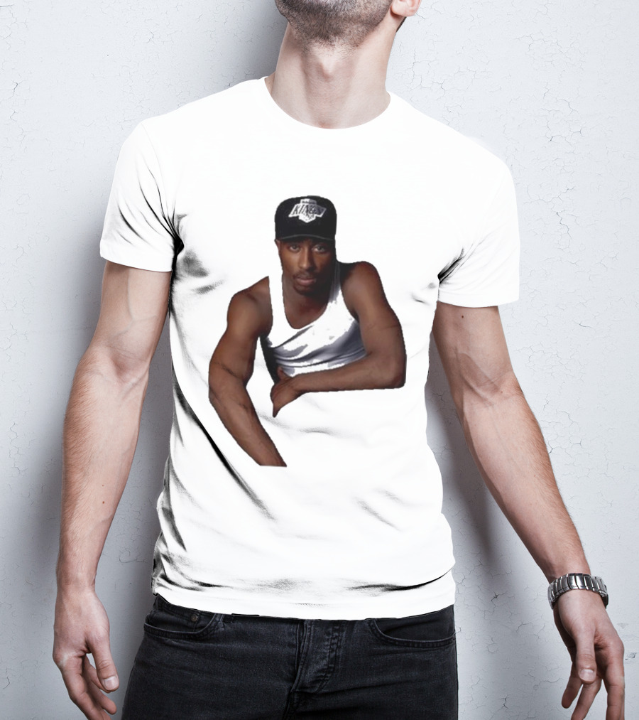 2PAC LA Kings Hat Image T-Shirt