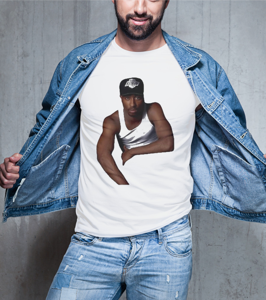 2PAC LA Kings Hat Image T-Shirt