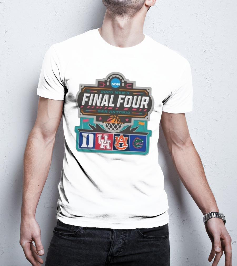 2025 NCAA Men's Final Four San Antonio Duke Houston Auburn Florida Gators T-Shirt